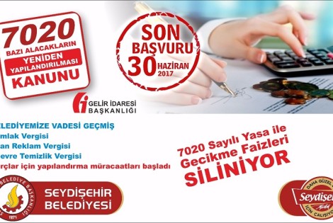 
						7020 Sayılı Yasa ile vergi borçlarının yeniden yapılandırılması					