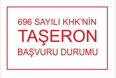 
						696 sayılı KHK ile ilgili taşeron başvuru durumu					